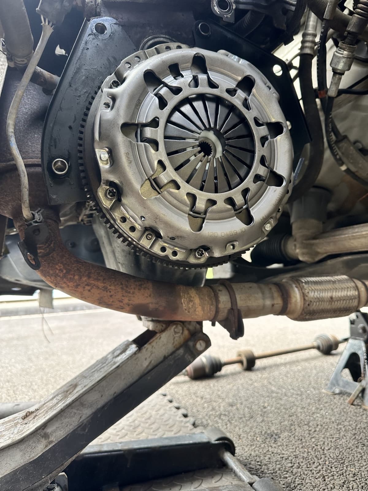 Mechanic working on a car